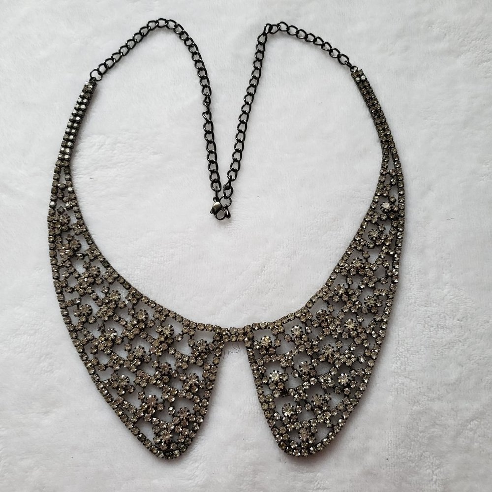 Rhinestone Collared Necklace - image 1